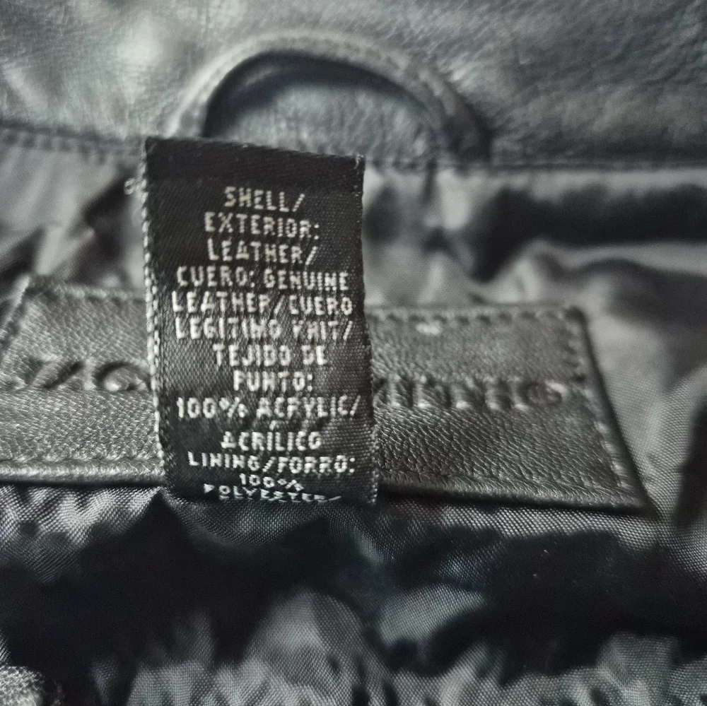 ​Jaclyn Smith Genuine Black Leather & Knit Mixed Media Zip Jacket - XL - Picture 3 of 8